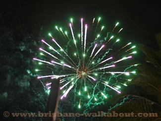 Brisbane Festival, fireworks over the river