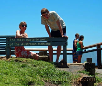 Australia's most easterly point, near Byron Bay Australia's most easterly point, near Byron Bay