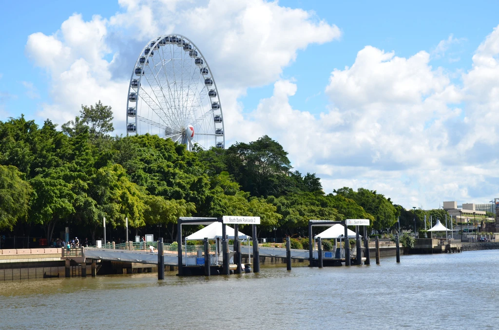 Southbank Brisbane, wheel and citycat terminal