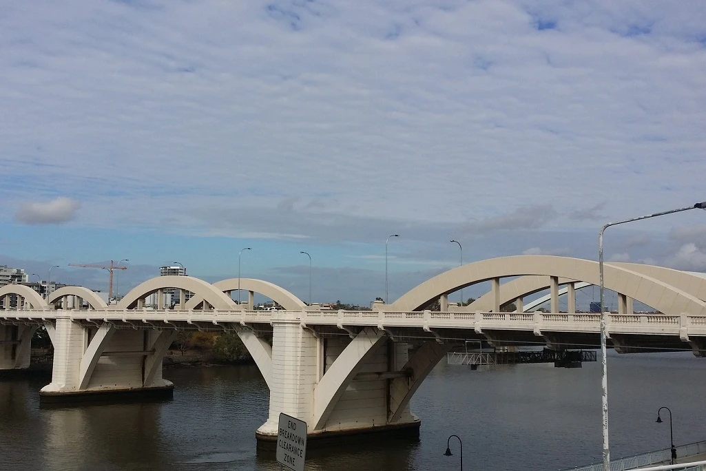 Brisbane River, William Jolly Bridge near CBD Brisbane River, William Jolly Bridge near CBD